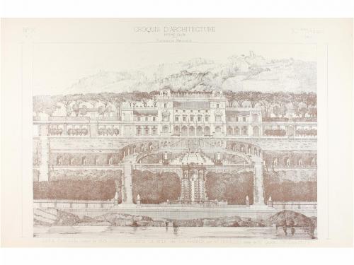1866-1887. REVISTA. (ARQUITECTURA). INTIME CLUB. CROQUIS D'A