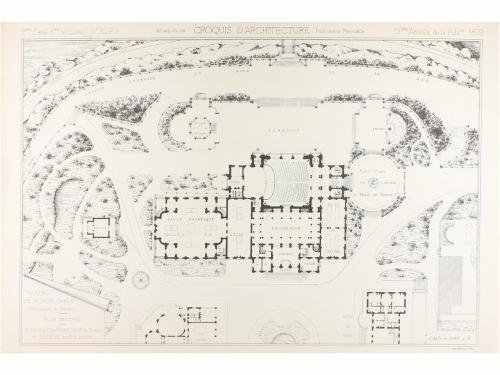 1866-1887. REVISTA. (ARQUITECTURA). INTIME CLUB. CROQUIS D'A