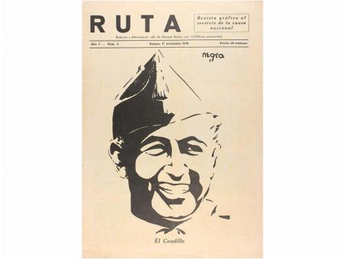 1936. REVISTA. (FASCISMO). RUTA. REVISTA GRÁFICA AL SERVICIO