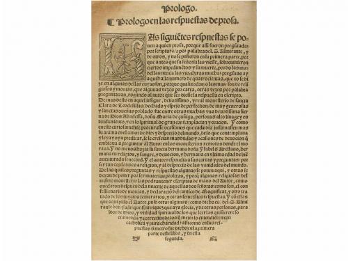1552. LIBRO. (GÓTICO). [ESCOBAR, FRAY LUIS DE]:. 2ª PARTE DE