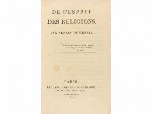 1810. LIBRO. (BIBLIOFILIA-ENCUADERANCIÓN). DUMESNIL, ALEXIS: