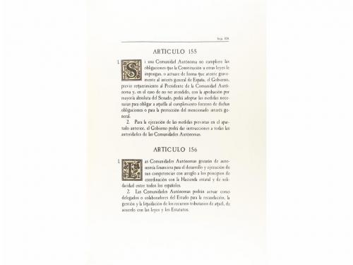 1981. LIBRO. (ALTA BIBLIOFILIA). CONSTITUCIÓN ESPAÑOLA DE 19
