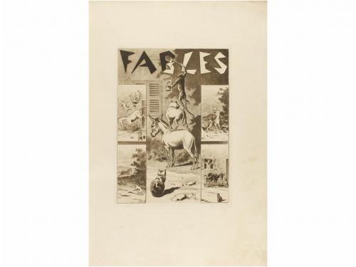 1894. LIBRO. (BIBLIOFILIA). MONNIER, ANTOINE:. FABLES ET POÈ
