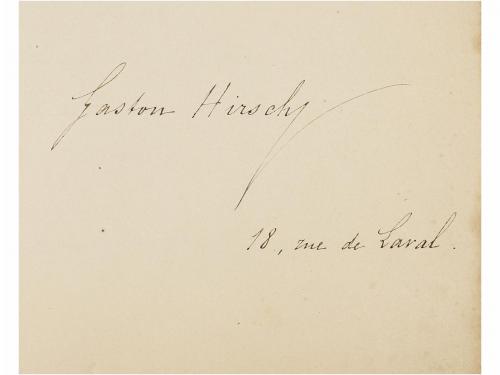 1890. MANUSCRITO. (AUTÓGRAFO). HIRSH, GASTON:. L'AMOUR D'UN 