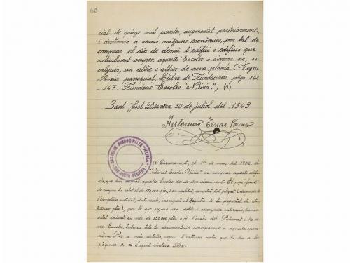 1949. MANUSCRITO. (LOCAL). MEMORIA DE "LES ESCOLES NURIA". P
