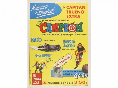 1961-1964. CARTEL. (CÓMIC). PULGARCITO Y EL CAMPEÓN (Bruguer