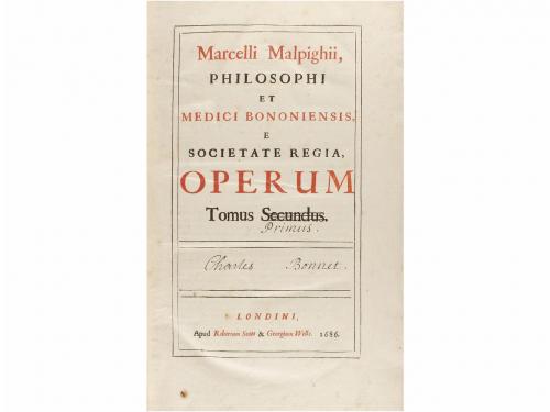 1686. LIBRO. (CIENCIAS). MALPIGHII, MARCELLI:. OPERUM [ANATO