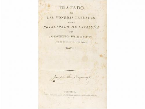 1818. LIBRO. (NUMISMÁTICA). SALAT, JOSEP:. TRATADO DE LAS MO