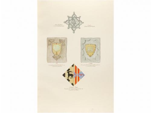 1929. MANUSCRITO. (HERÁLDICA-CATEDRAL BARCELONA). DOMÈNECH Y