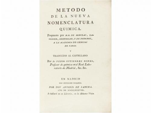 1788. LIBRO. (CIENCIAS-QUÍMICA). MORVEAU; LAVOISIER; BERTHOL