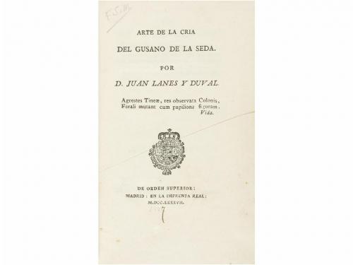 1787. LIBRO. (ARTES Y OFICIOS). LANES Y DUVAL, JUAN:. ARTE D