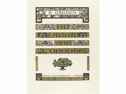 1927. LIBRO. (BIBLIOFILIA). BARRES, MAURICE:. UN JARDIN SUR