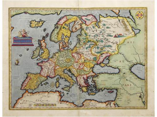 1587. MAPA. ORTELIUS, ABRAHAM:. LOTE DE 5 MAPAS: DE LOS 4 CO