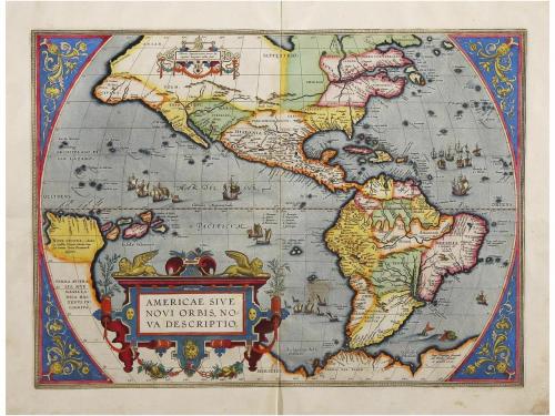 1587. MAPA. ORTELIUS, ABRAHAM:. LOTE DE 5 MAPAS: DE LOS 4 CO