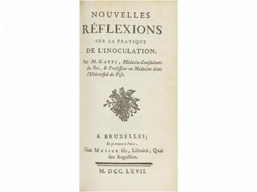 1764-1767. LIBRO. (MEDICINA). GATTI, ANGELO:. RÉFLÉXIONS SUR
