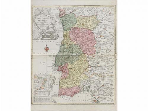 1762. MAPA. (PORTUGAL). CONJUNTO DE 2 MAPAS. Lote de 2 mapas