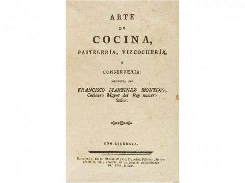 [1807]. LIBRO. (COCINA). MARTINEZ MONTIÑO, FRANCISCO:. ARTE