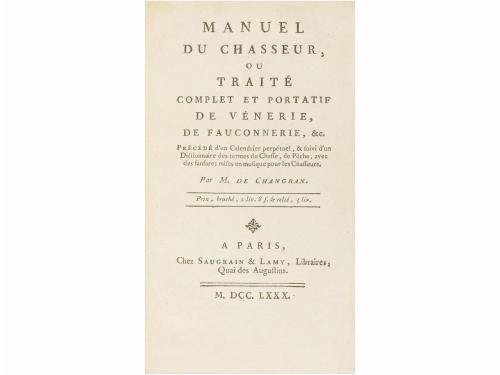 1780. LIBRO. (CAZA]). GOURY DE CHAMPGRAND:. MANUEL DU CHASSE
