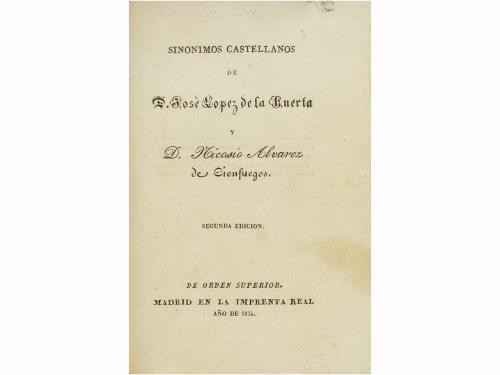 1835. LIBRO. (BIBLIGRAFÍA). LÓPEZ DE LA HUERTA, JOSÉ; NICASI