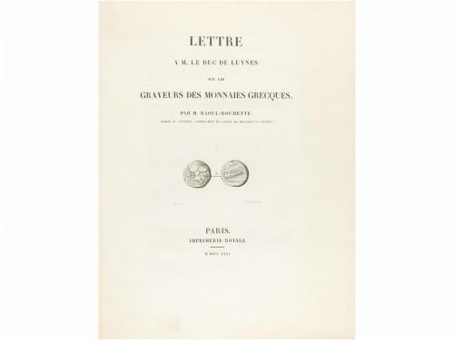 1831. FOLLETO. (NUMISMÁCTICA- BIBLIOFILIA). RAOUL-ROCHETTE,