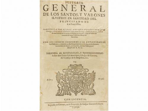 1630. LIBRO. (BIOGRAFÍAS). DOMENEC, ANTONI VICENTS:. HISTORI