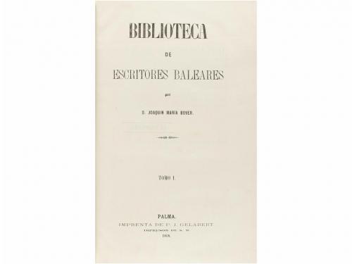 1868. LIBRO. [BIBLIOGRAFÍA]. BOVER, JOAQUIN MARÍA:. BIBLIOTE