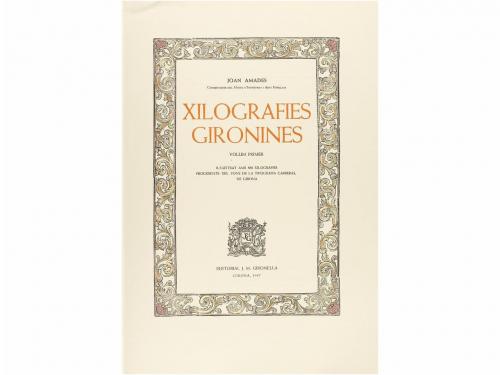 1947-1948. LIBRO. [BIBLIOFILIA]. AMADES, JOAN:. XILOGRAFIES