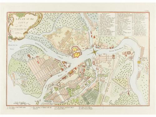 s. XVIII. MAPA. (PLANOS). ANDREWS, JOHN:. PLAN OF THE CITY O