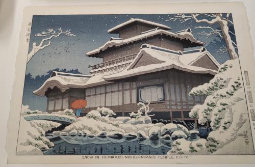 s. XX. GRABADO. (ESTAMPAS JAPONESAS). 14 LITOGRAFÍAS DE PAIS