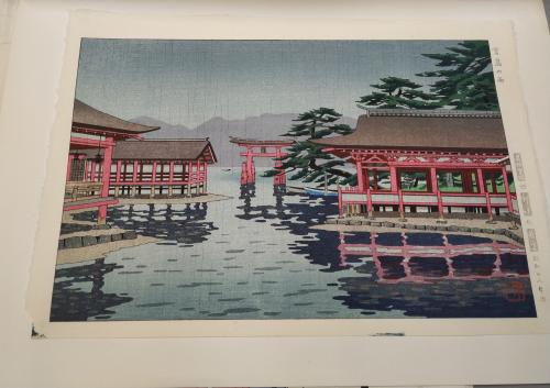 s. XX. GRABADO. (ESTAMPAS JAPONESAS). 14 LITOGRAFÍAS DE PAIS