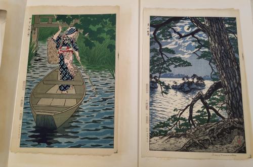 s. XX. GRABADO. (ESTAMPAS JAPONESAS). 14 LITOGRAFÍAS DE PAIS