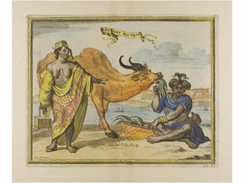 1730 ca. GRABADO. [AD, PIETER VAN DER:]. DOS GRABADOS: HET F