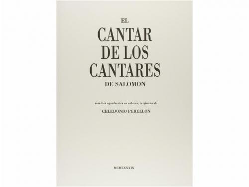 1989. LIBRO. (BIBLIOFILIA). EL CANTAR DE LOS CANTARES DE SAL