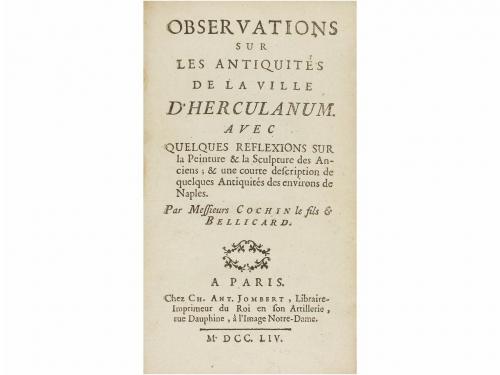 1754. LIBRO. (HISTORIA-ARQUEOLOGÍA). COCHIN [CHARLES-NICOLAS