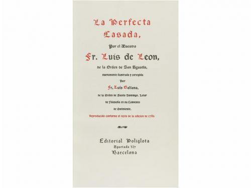 1906. LIBRO. (BIBLIOFILIA-BRUGALLA). LEON, FRAY LUIS DE:. LA