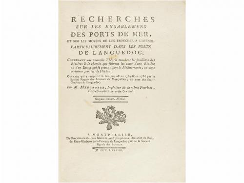 1788. LIBRO. (NAVEGACIÓN). MERCADIER DE BELESTA, JEAN-BAPTIS