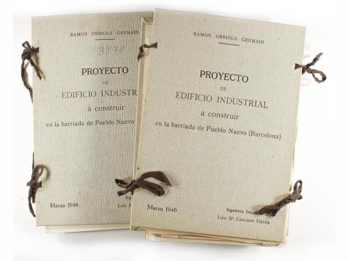 1946. LIBRO. (ARQUITECTURA). PROYECTO DE EDIFICIO INDUSTRIAL