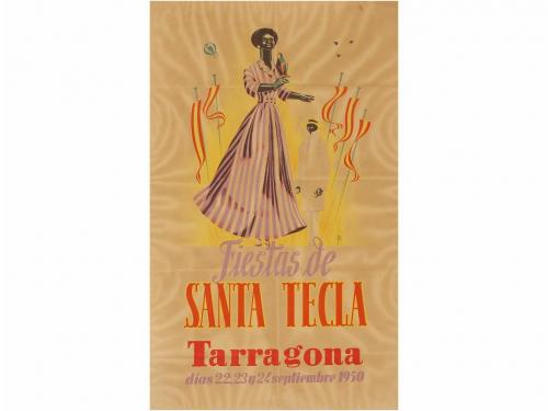 1950. CARTEL. (TARRAGONA). LOTE DE CARTELES DE TARRAGONA. SA