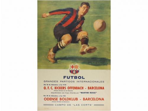 1950 ca. CARTEL. (DEPORTES). SEGRELLES, J.:. 3 CARTELES. FUT
