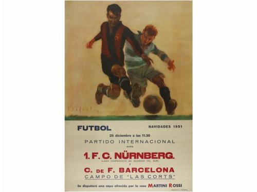1950 ca. CARTEL. (DEPORTES). SEGRELLES, J.:. 3 CARTELES. FUT