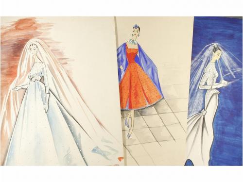 1950 ca. CARTEL. (MODA-ARTE). RODRIGUEZ, PEDRO; GULLÓN, RAMÓ