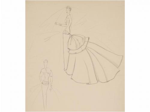 1950 ca. CARTEL. (MODA-ARTE). RODRIGUEZ, PEDRO; GULLÓN, RAMÓ