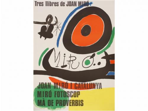 1971-1976. CARTEL. (ARTE). MIRÓ:. CONJUNTO DE 6 CARTELES DE 