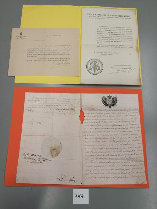 1842-1910. MANUSCRITO. (ISABEL II). NOMBRAMIENTO DE ISABEL I