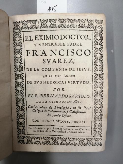 1693. LIBRO. (HAGIOGRAFÍA). SARTOLO, BERNARDO:. EL EXIMIO D