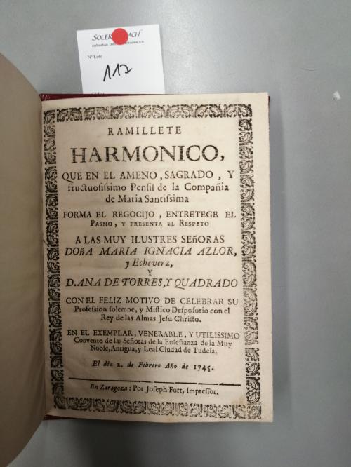 1745. FOLLETO. (RELIGIÓN-LITERATURA). AZLOR, MARIA IGNACIA y