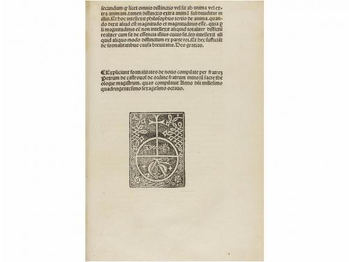 1496 ca. LIBRO. (INCUNABLE). CASTROVOL, PETRI DE:. INCIPIUNT