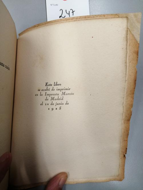 1925. LIBRO. (LITERATURA-GENERACIÓN 27). HINOJOSA, JOSÉ MARI