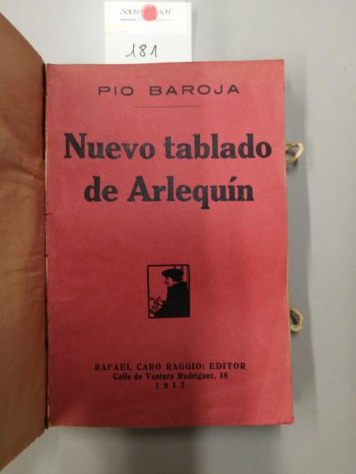 1917. LIBRO. (LITERATURA-GENERACIÓN 98). BAROJA, PIO:. NUEVO