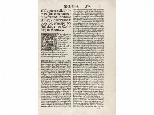 1512. LIBRO. (GÓTICO). MENA, JUAN DE:. LAS CCC DEL FAMOSISSI